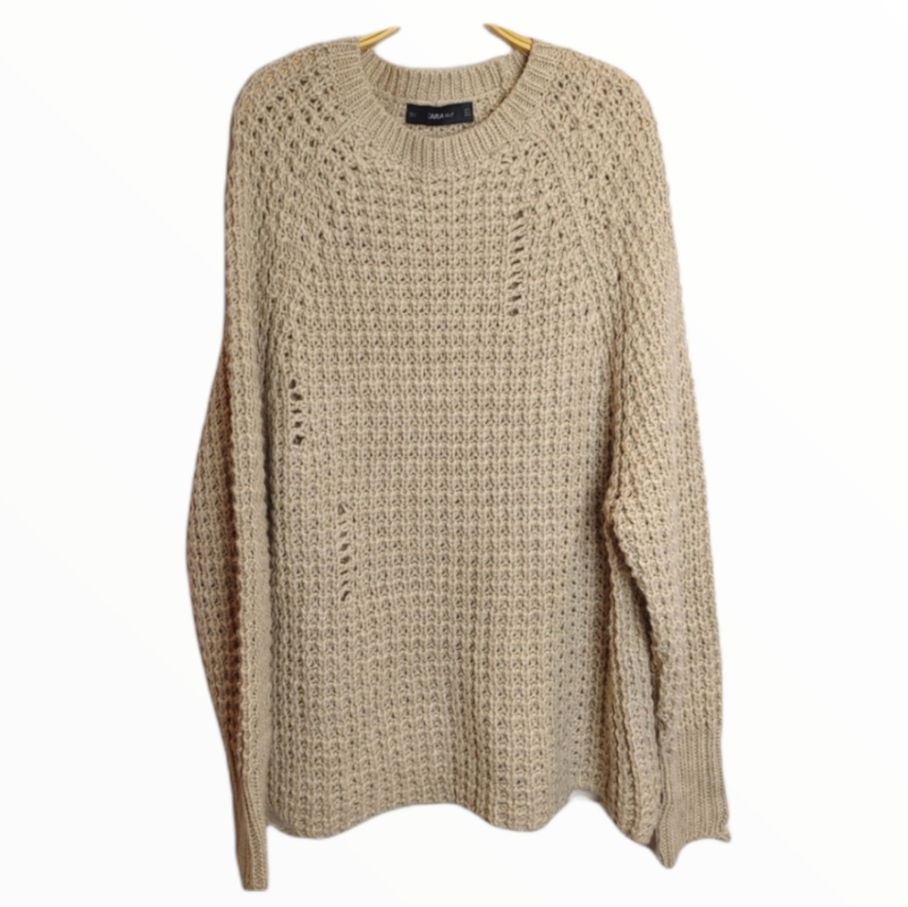 Zara Oversized distressed Knit sweater / tunic